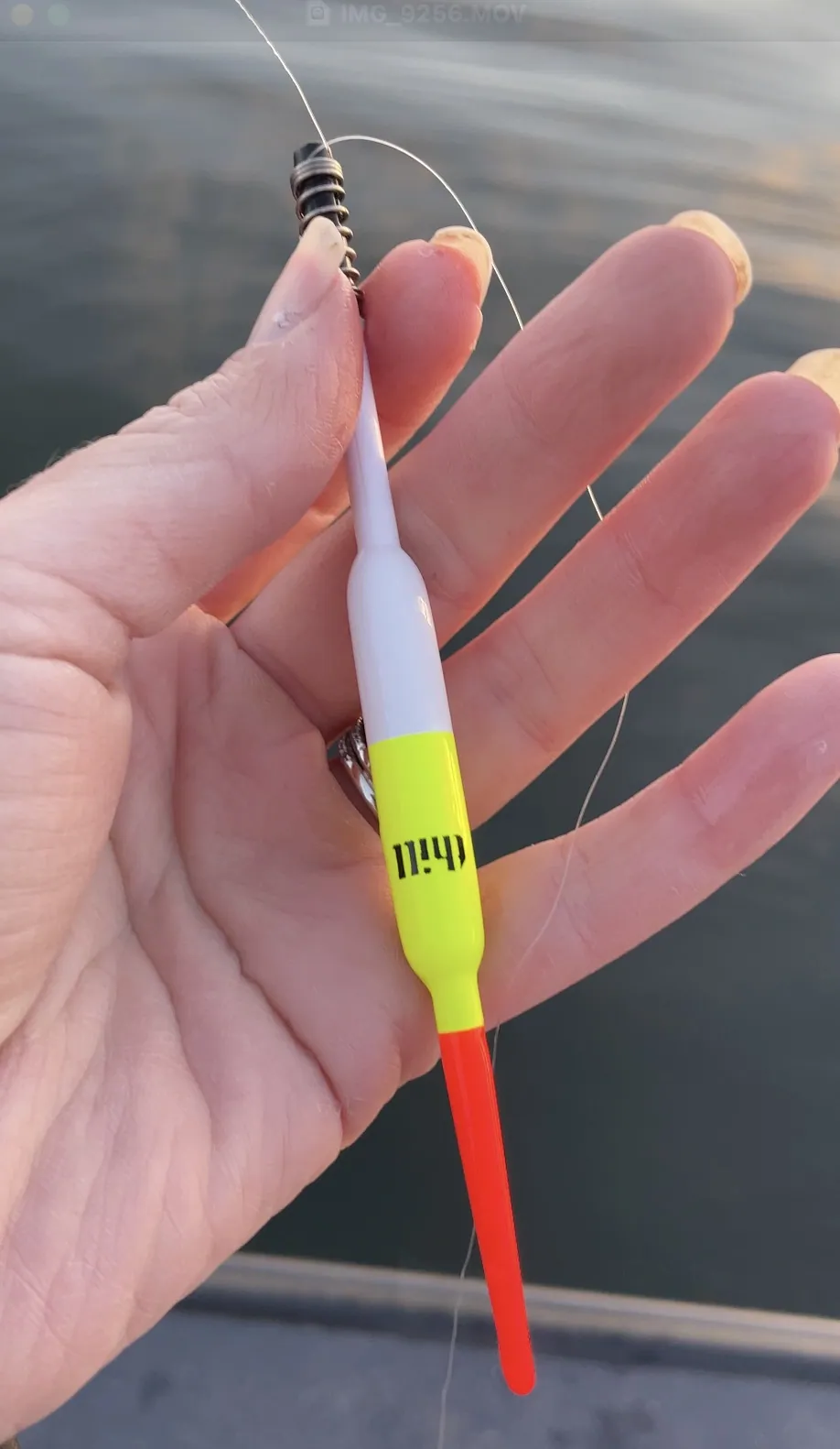 Pencil bobber for spring crappie